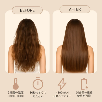 LUNA MART™ 無線ミニストレートブラシ ★【持ち運び便利・SNSで大注目】